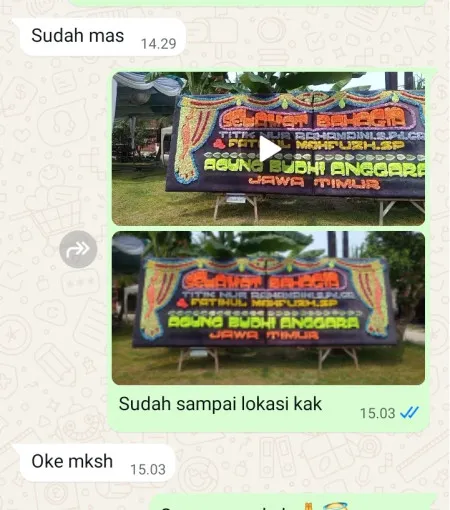 Pengiriman Papan Bunga Belitung
